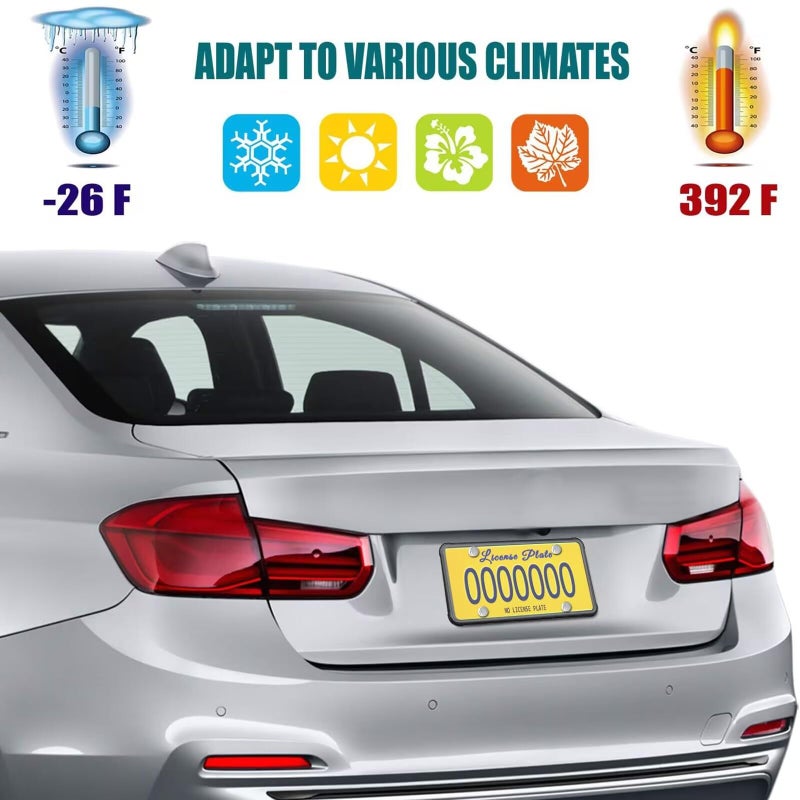 Aootf License Plate Protector- Clear Novelty Number Plate Cover with Silicone Car Tag Frame, Unbreakable Cover to Protect Front or Back License Plate with Screws,Caps - Image 4